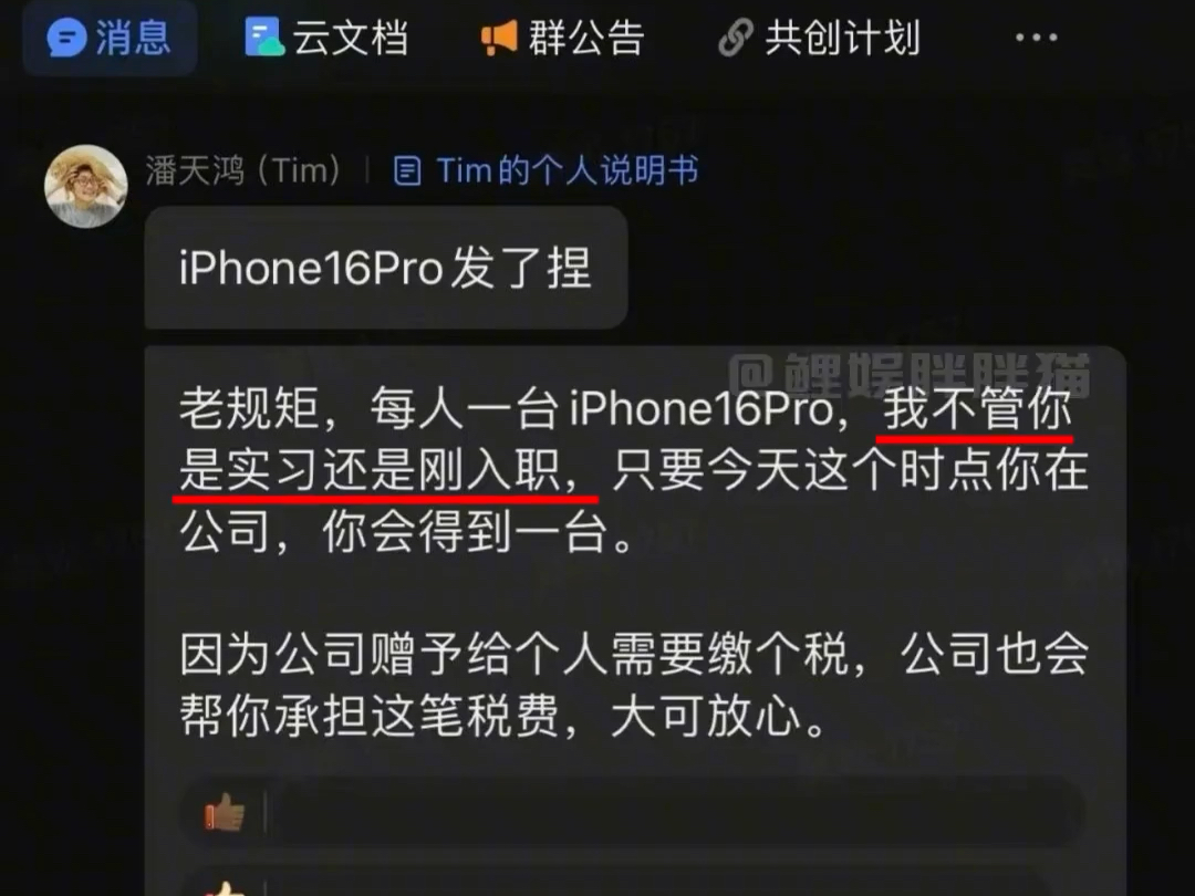 影视飓风老板Tim发给员工每人一台iPhone16Pro和Apple Watch哔哩哔哩bilibili