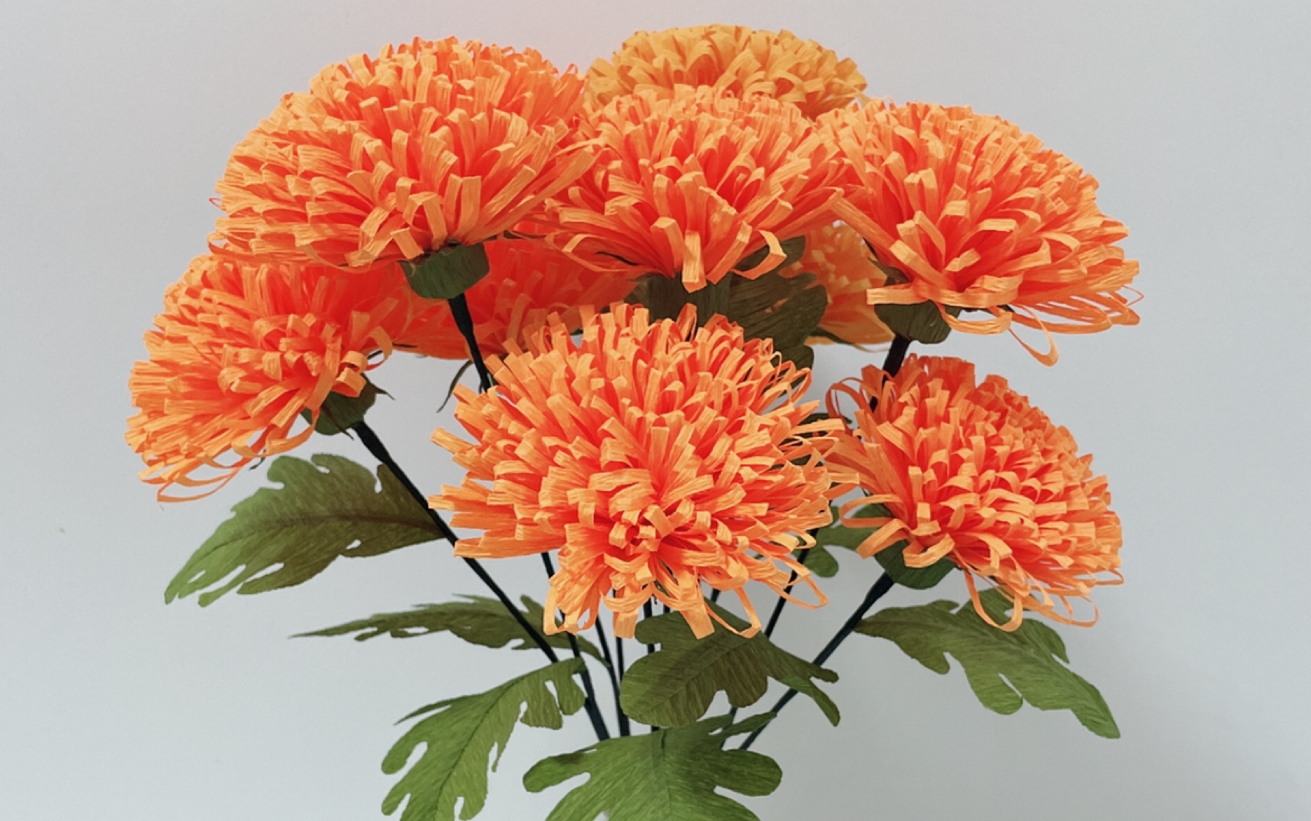 活动  【褶皱纸专辑】橙色菊花褶皱纸制作流程