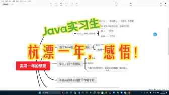 Download Video: Java实习杭漂一年，感受浅谈！