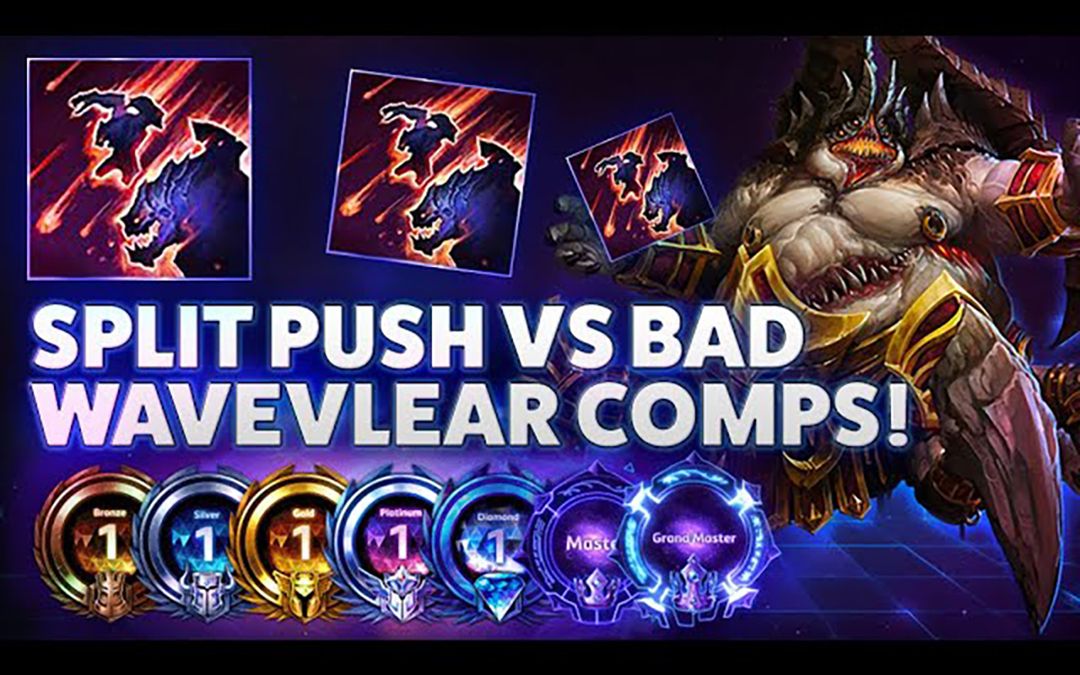 阿兹莫丹 Azmodan Demonic Invasion  SPLIT PUSH VS BAD WAVECLEAR COMPS!风暴英雄