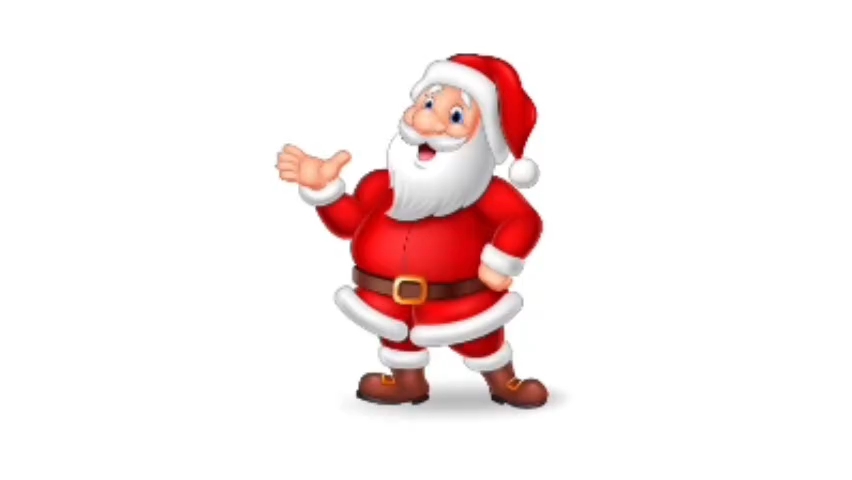 正在为你手机清理扬声器的圣诞老人