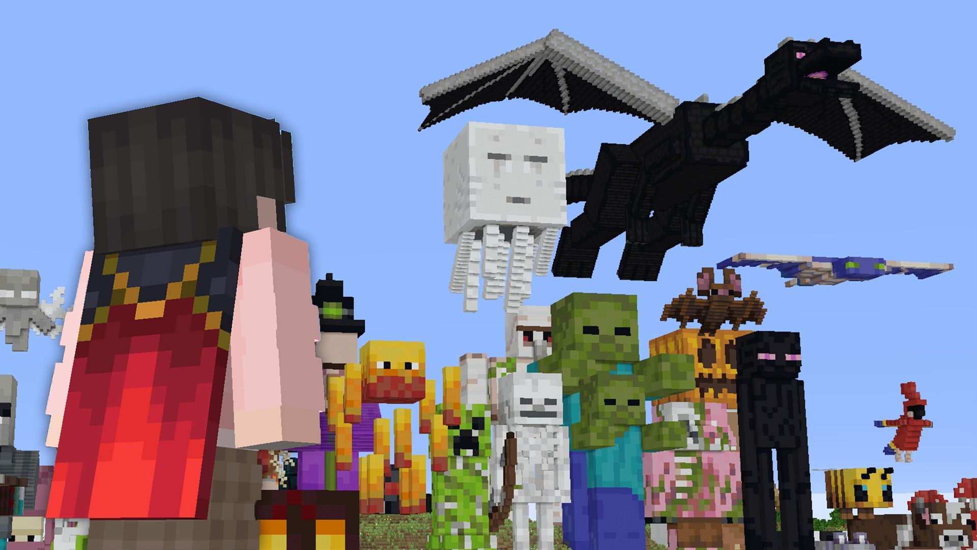 我建造出了所有生物的雕像！