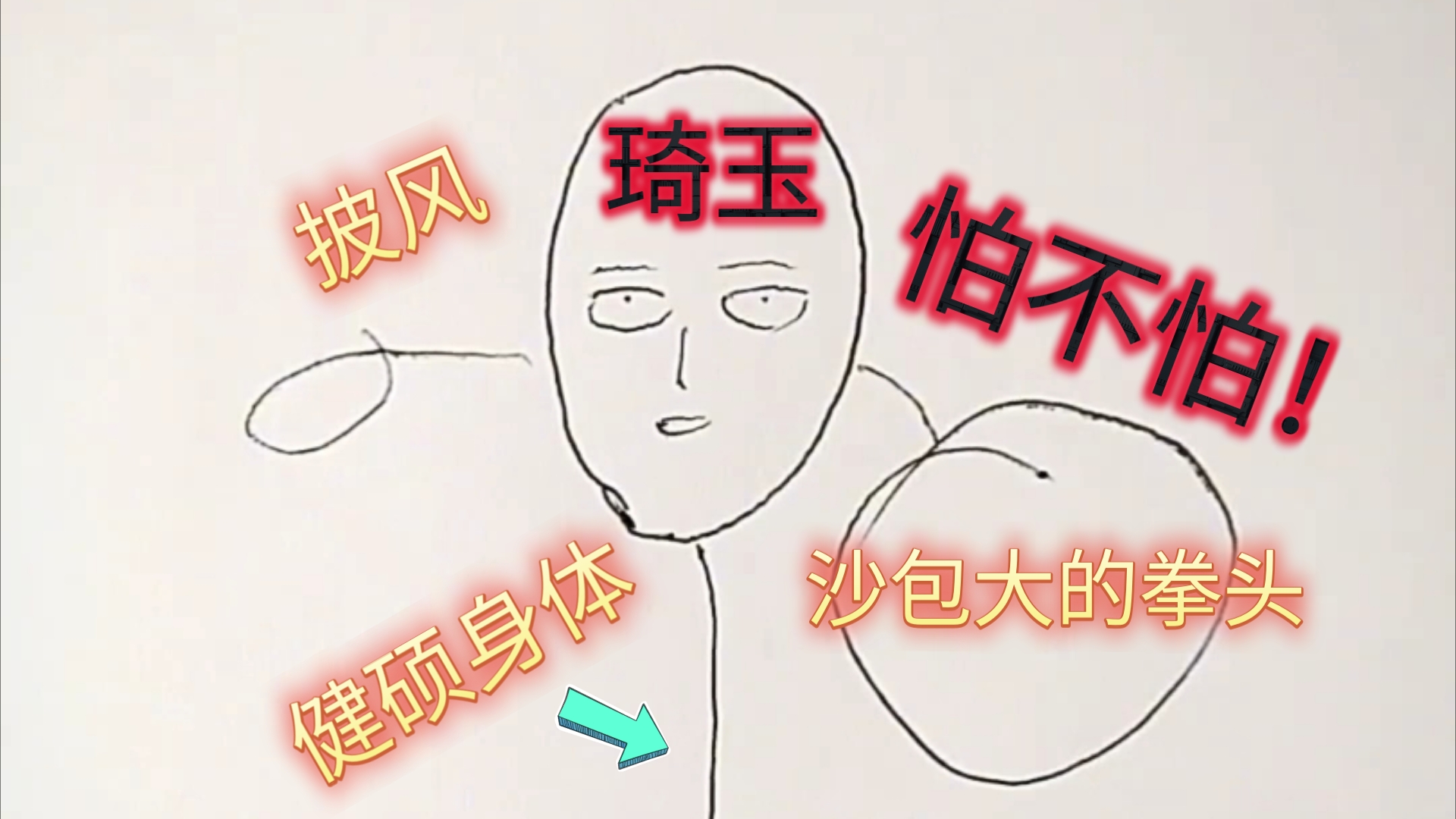 传奇画作:一拳超人琦玉哔哩哔哩bilibili