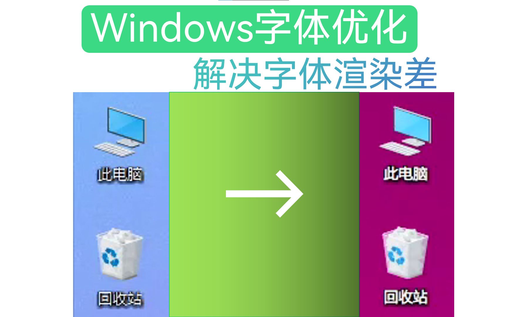 全面优化Windows字体,让电脑的字体和手机的字体一样养眼!哔哩哔哩bilibili