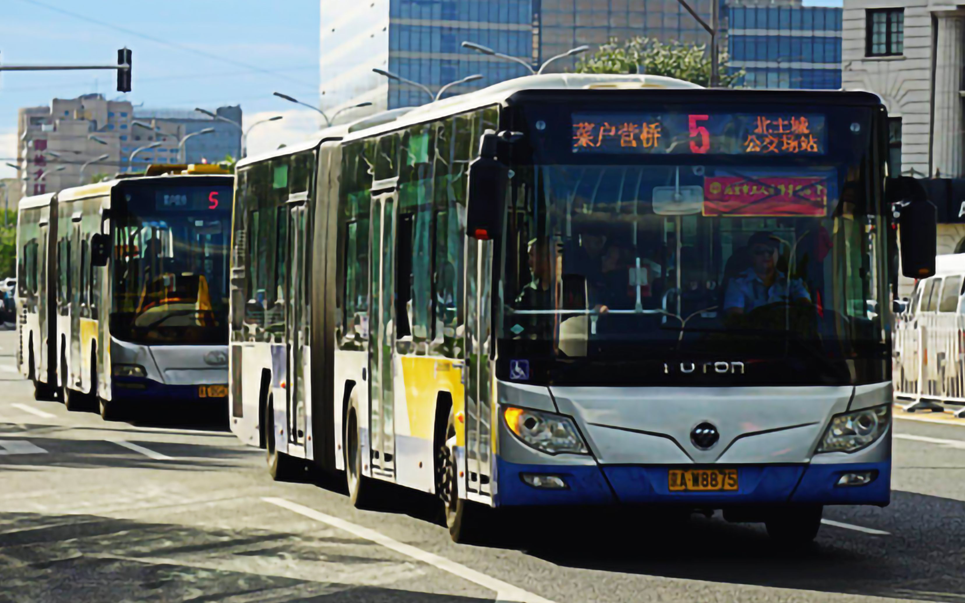 4k拍摄北京公交pov5路北土城公交场站菜户营桥