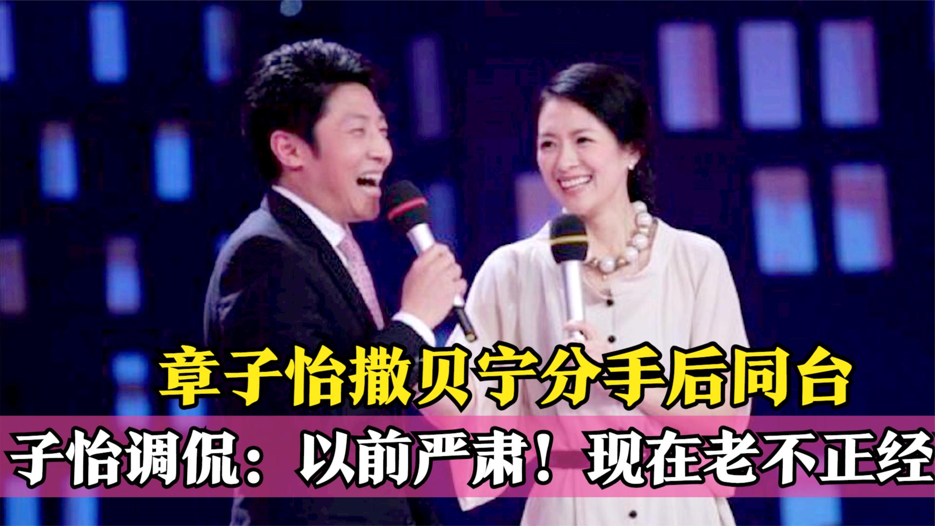 章子怡撒贝宁分手后再同台,章子怡调侃:以前严肃,现在老不正经