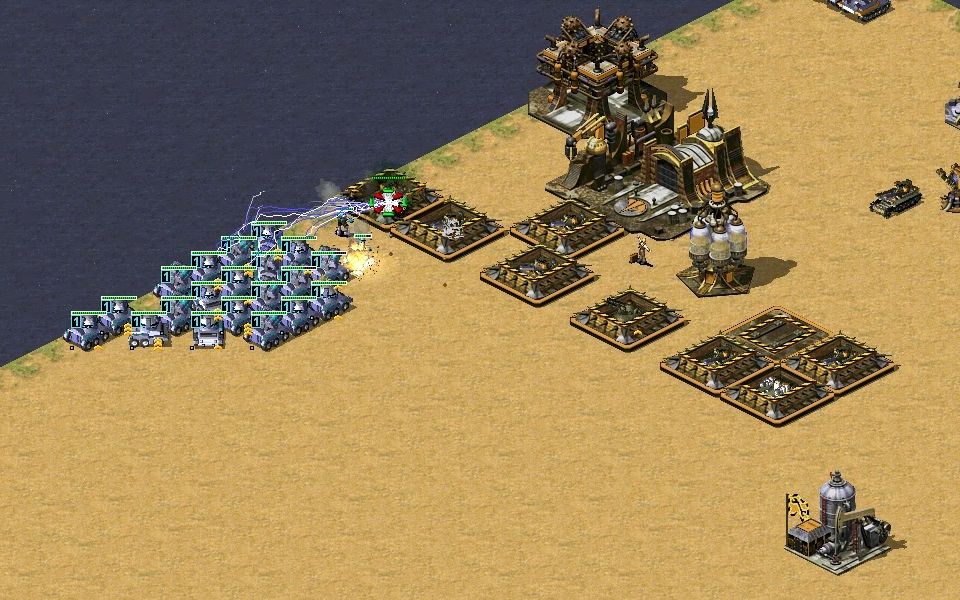 红警磁暴步兵车硬啃碉堡阵