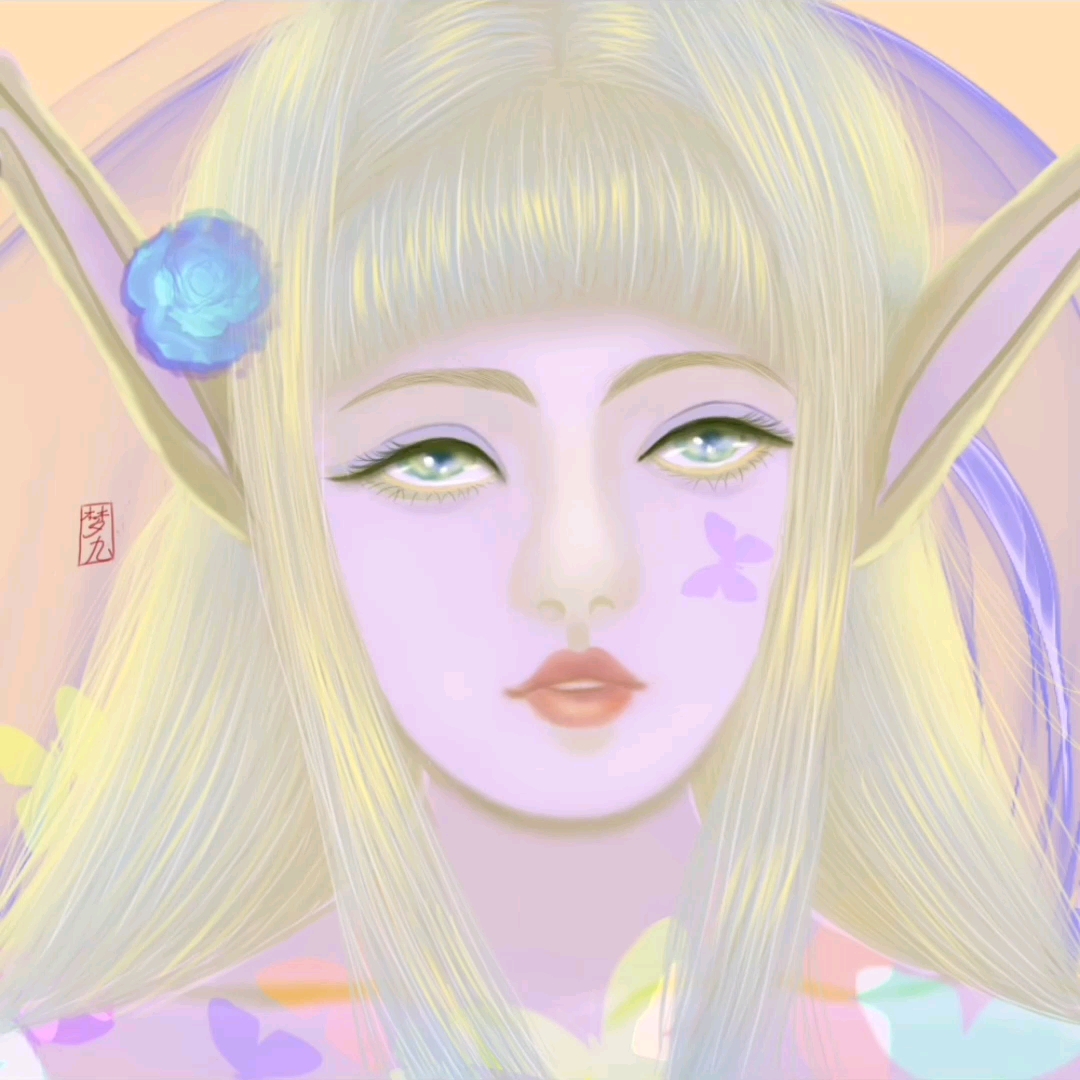 【板绘厚涂】梦幻精灵女孩