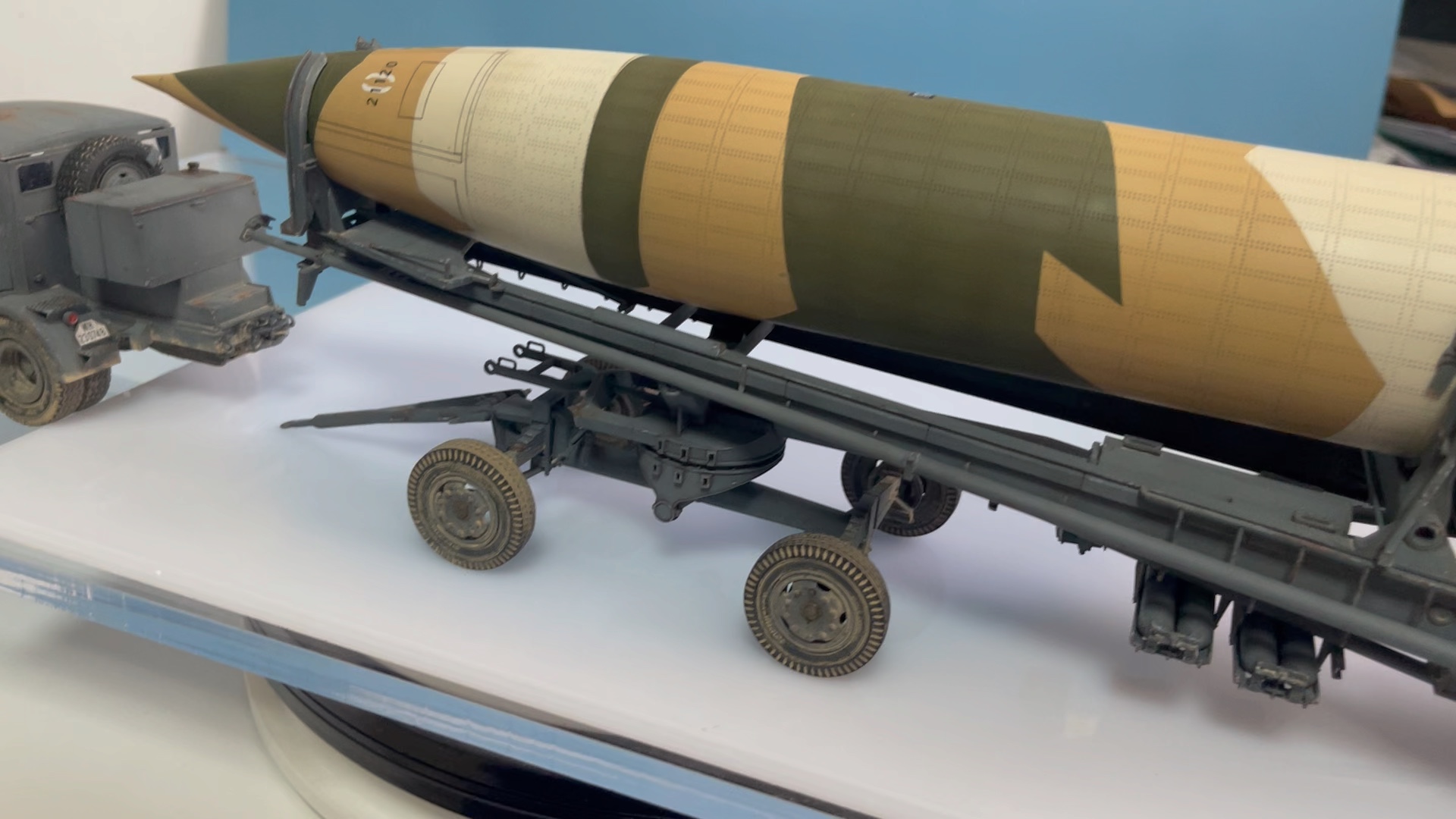 1/35 德军汉马格ss100拖车拖曳v-2弹道导弹