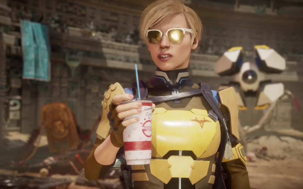 mortal kombat 11_真人快打11卡巴尔对凯西开场白视频(铠豹 vs 凯西)