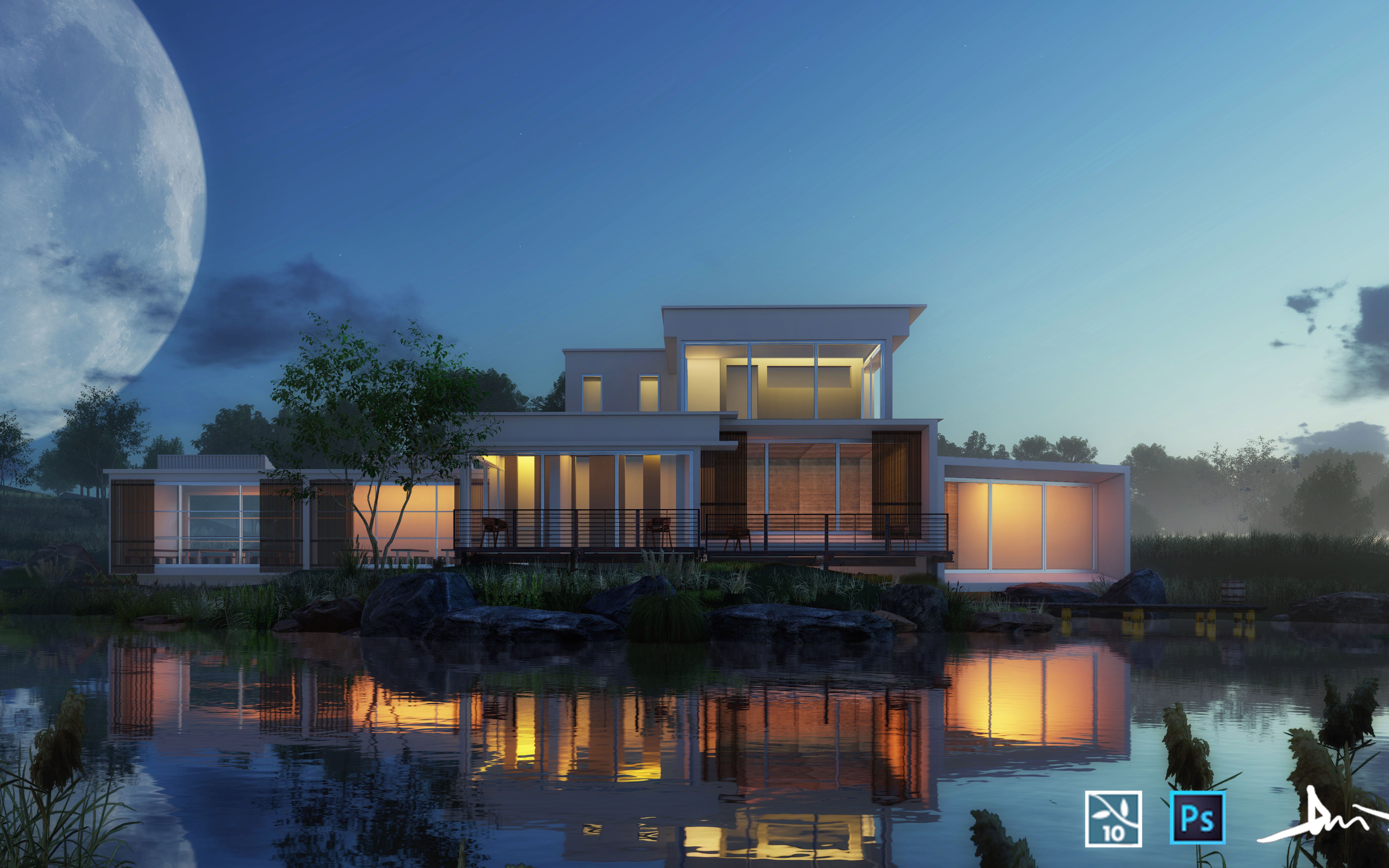 lumion10建筑表现60帧超清临摹作品