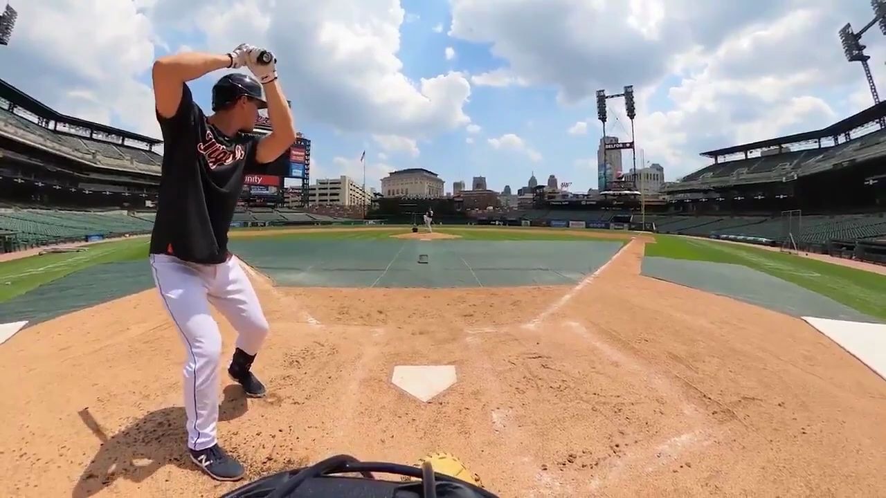 大联盟捕手第一视角感受职业的球速