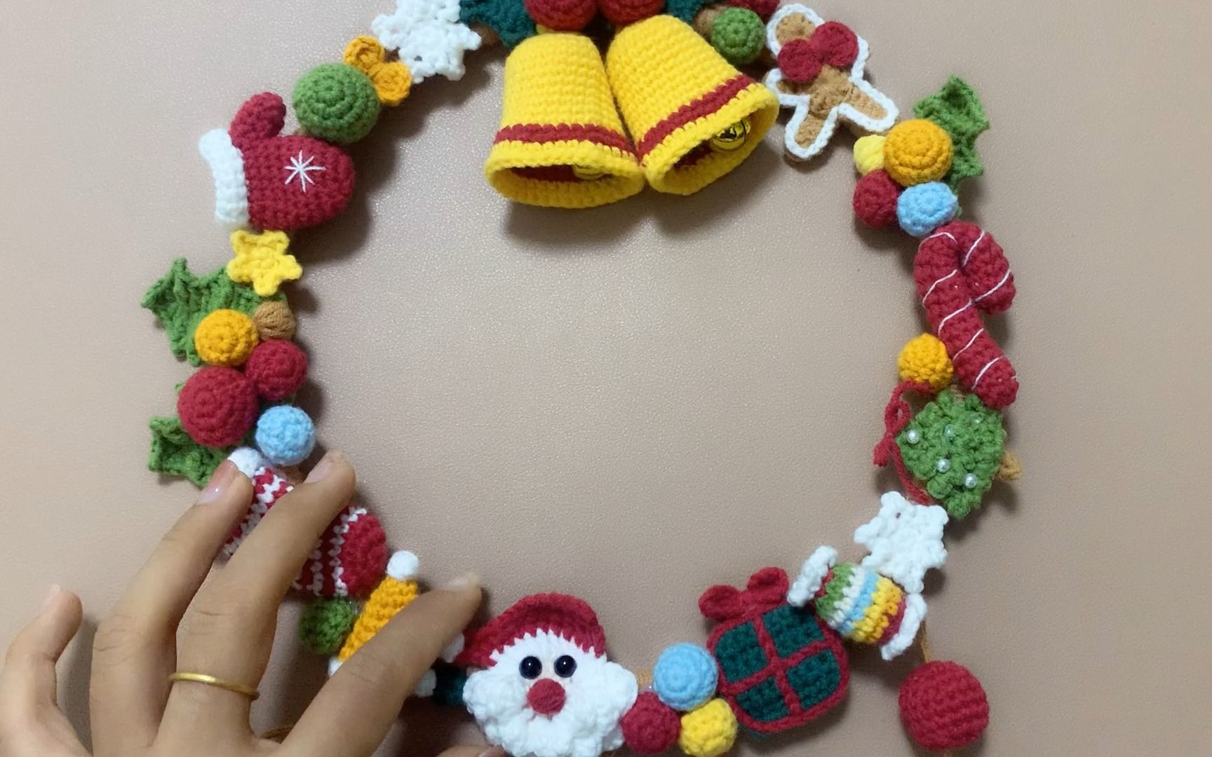 胖丫手作-圣诞花环教程二