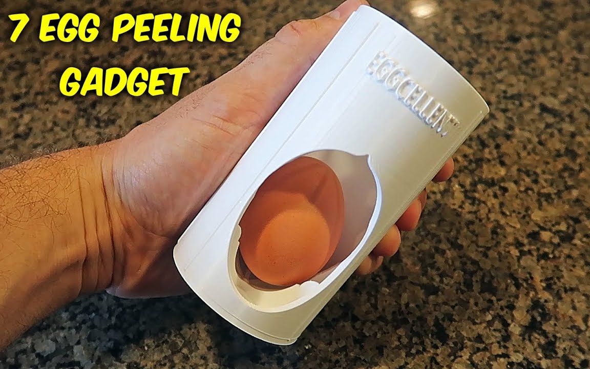 你从未见过的剥鸡蛋神器~首先这形状就tm离谱!@油兔不二字幕组