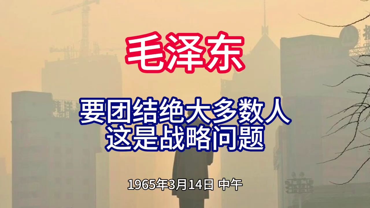 《毛泽东年谱》要团结绝大多数人 这是战略问题——1965年3月14日哔哩哔哩bilibili