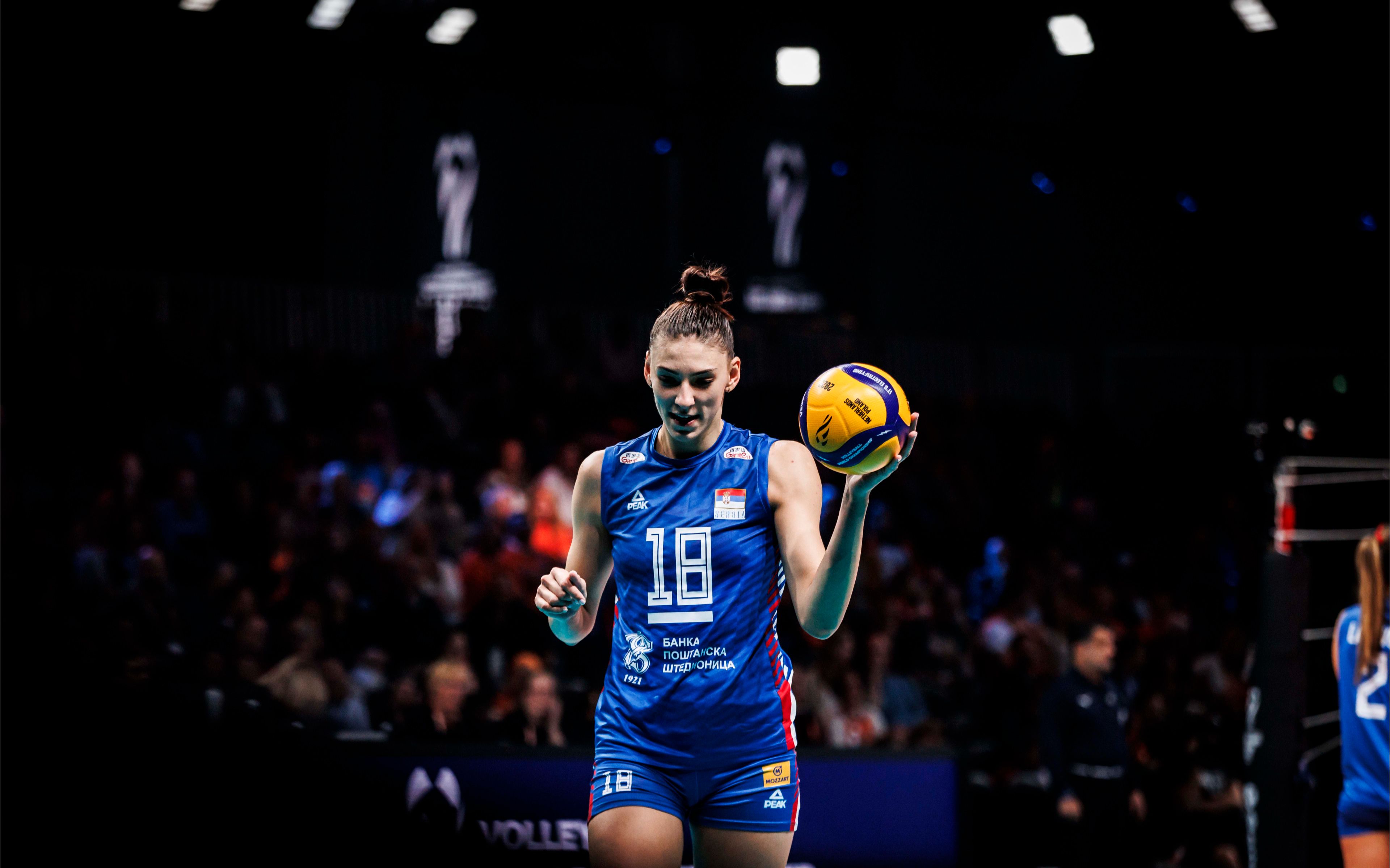 博斯科维奇,范瑞克接应比拼,世锦赛塞尔维亚女排对阵加拿大女排