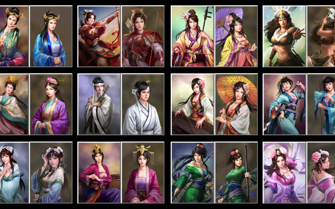 [图]【三国志14】比较【三国志13】女性武将的样貌变化