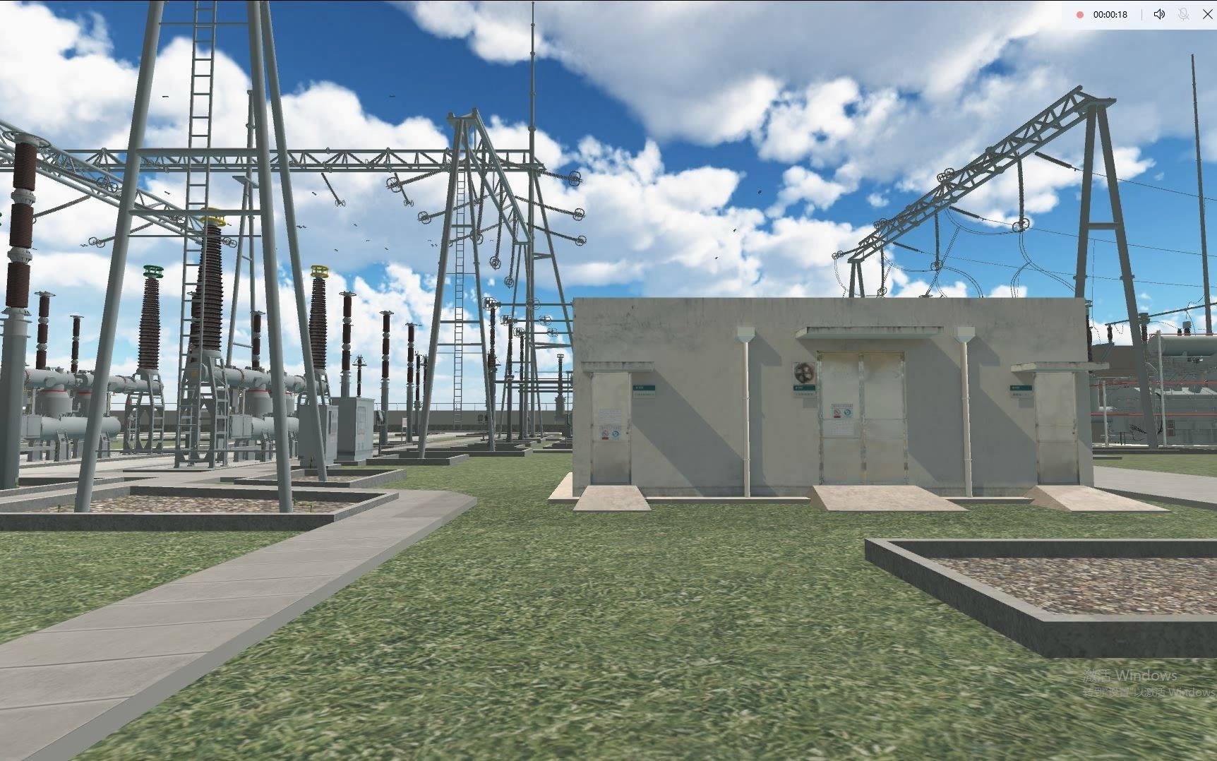 精细化变电站三维模型漫游