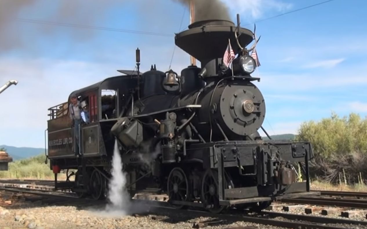 齿轮传动机车v字排列双缸heisler海斯勒式蒸汽机车