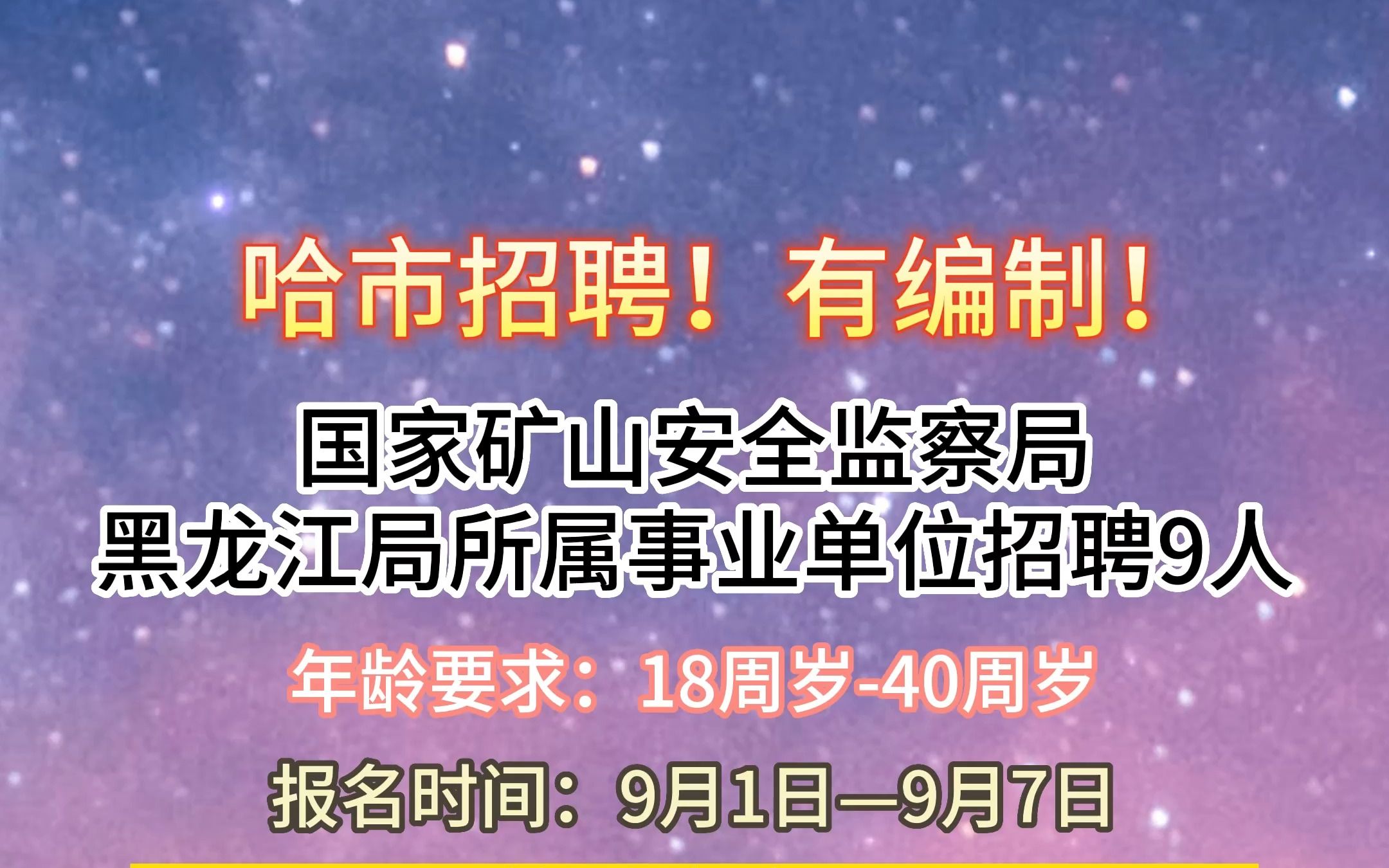 国家矿山安全监察局黑龙江局所属事业单位招聘9人!哔哩哔哩bilibili