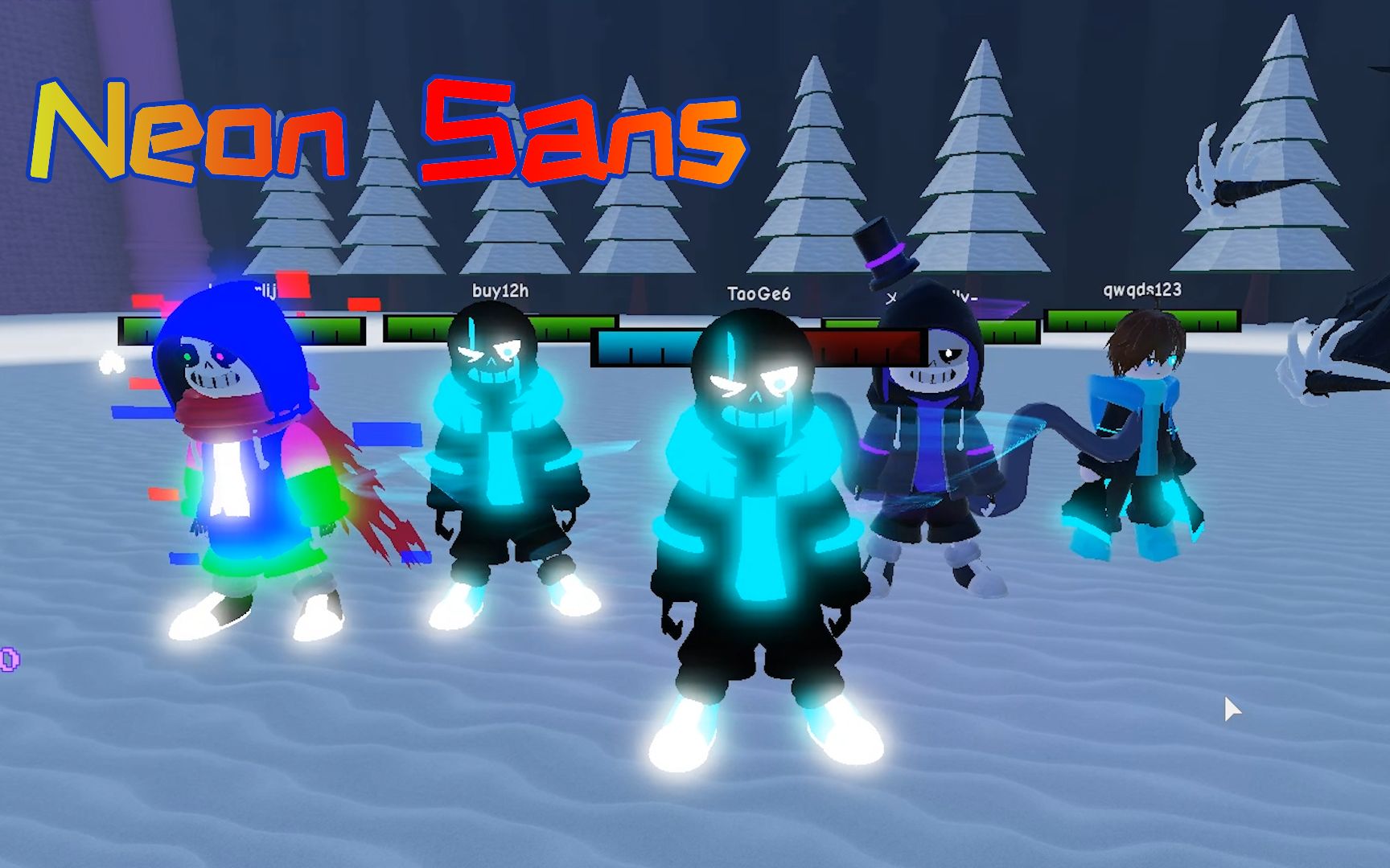 roblox传说之下扮演为neon杉斯服务器里全是大佬又被虐了