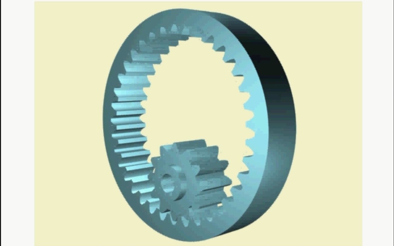五种平行轴齿轮传动 动画(齿条 内啮合 外啮合 人字齿 斜齿)哔哩哔哩bilibili