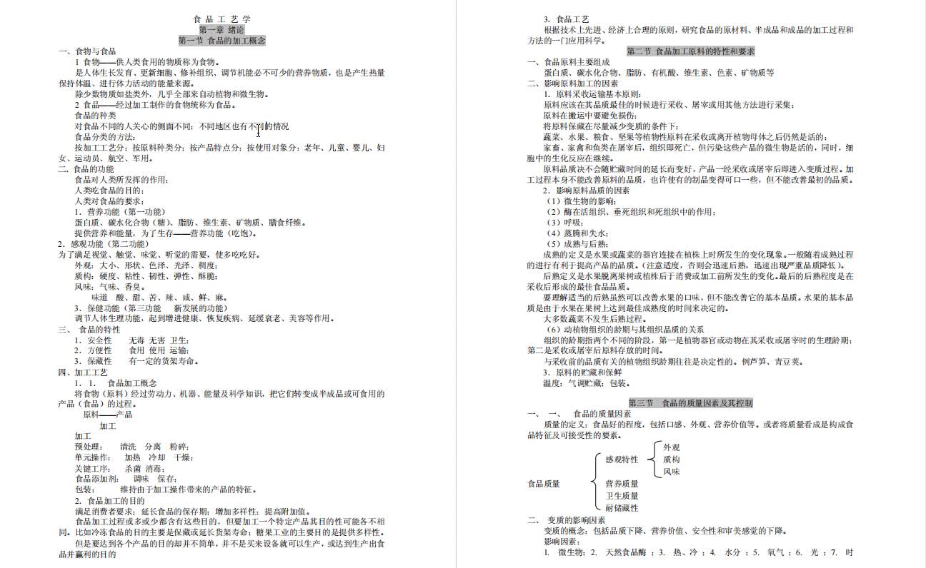 夏文水《食品工艺学》笔记哔哩哔哩bilibili