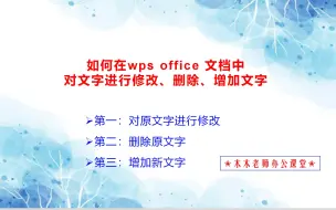 Download Video: 第4节 如何在wps office中修改、删除、增加文字