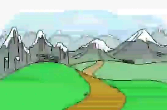 儿童简笔画-风景画(山的绘画步骤)023