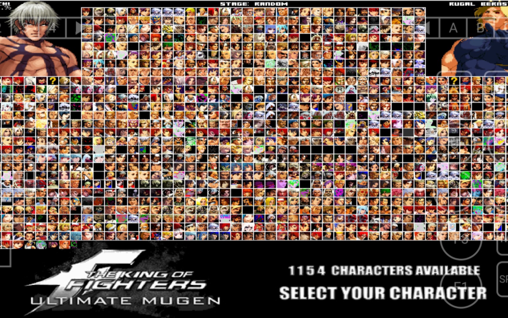 [图]手机（安卓）《KOF Ultimate Mugen》手机上玩mugen游戏还是得看电脑VS电脑，搓屏幕就更手残党了。。winlator