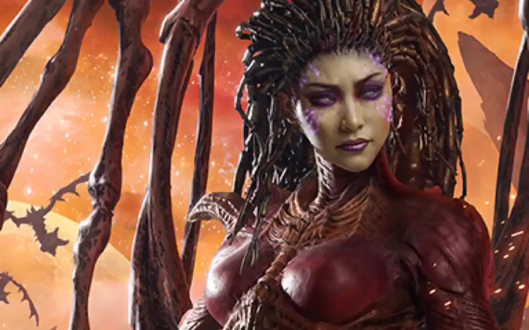 cos教程星际争霸刀锋女皇特效化妆教程