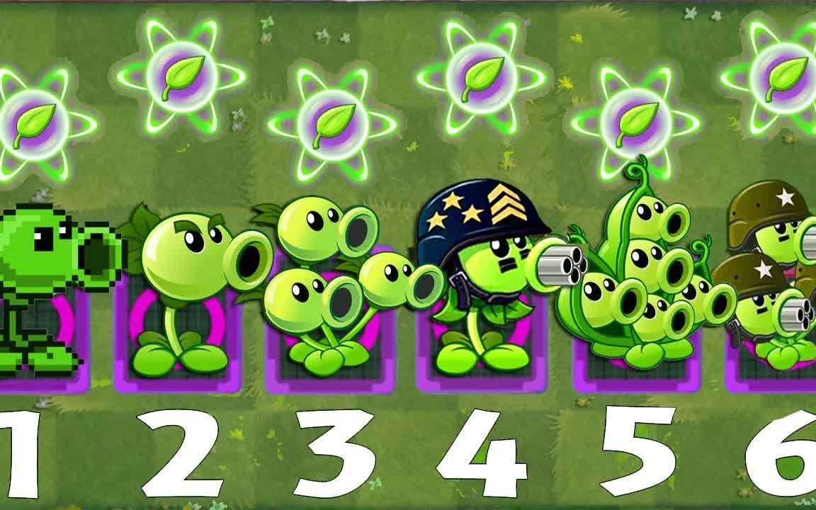 [图]PvZ 2挑战 - 豌豆射手和其他植物等级100对战生日法老僵尸团队等级100