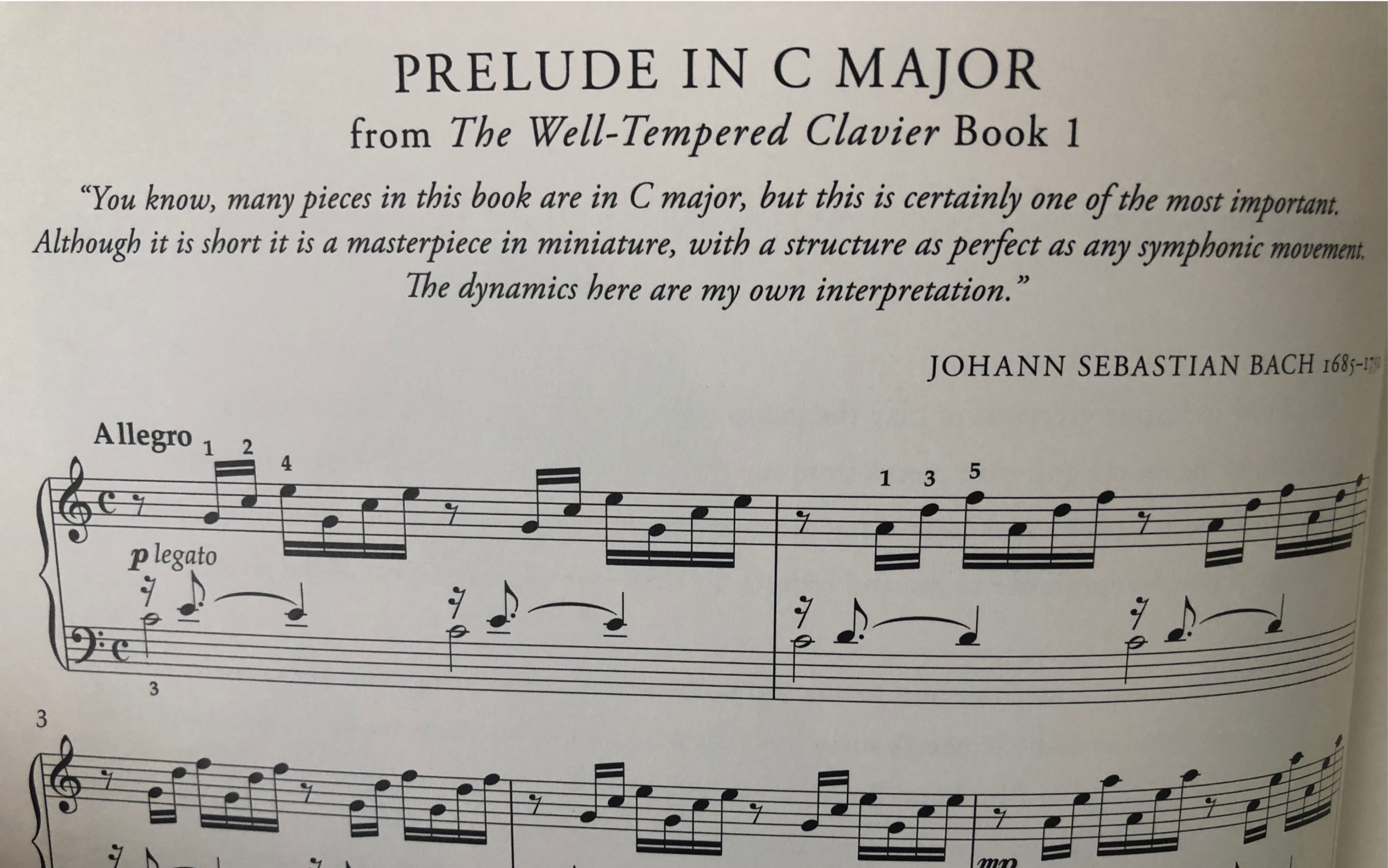 巴赫 bwv846 前奏曲