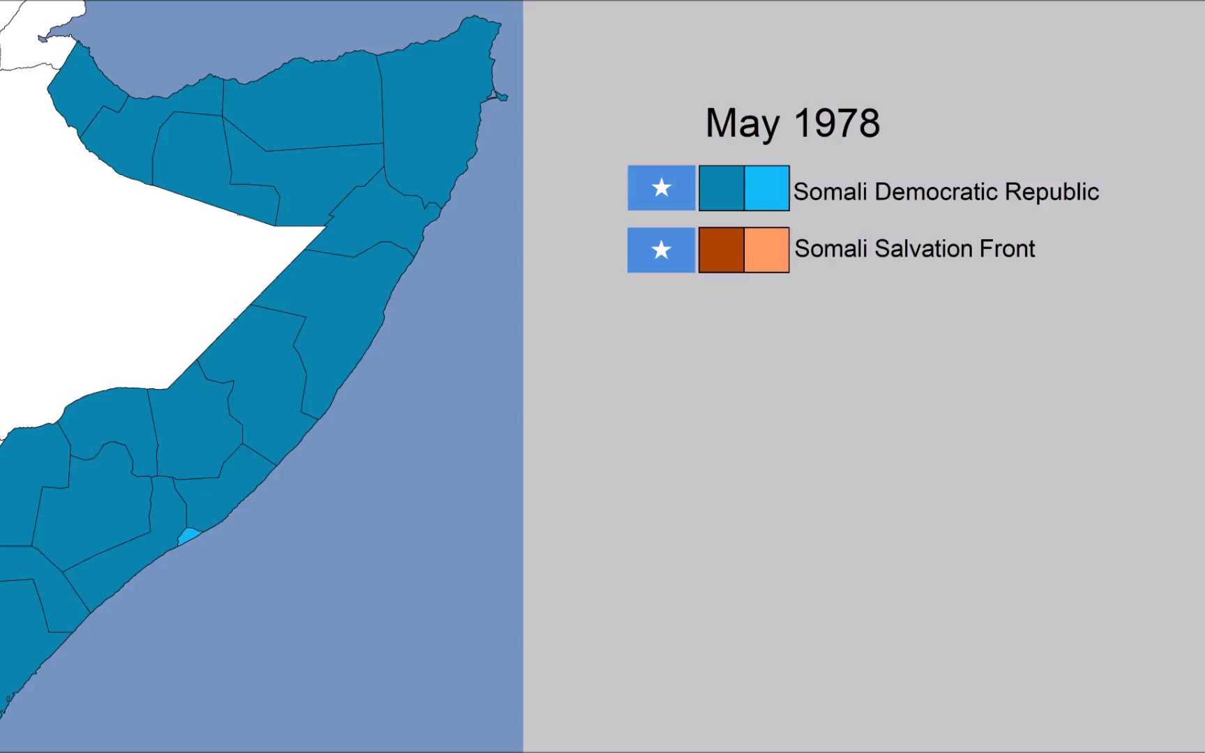 【历史地图】索马里内战(第一部分,19781991)哔哩哔哩bilibili