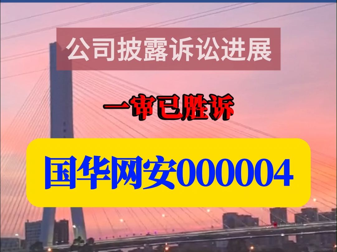 国华网安000004过往违披索赔案进展:一审股民胜诉,索赔时效不足1个月哔哩哔哩bilibili