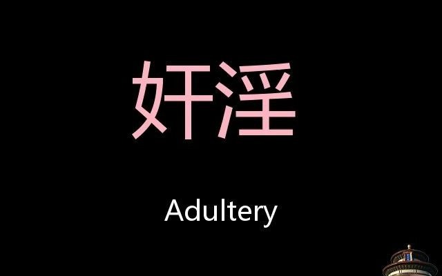 奸淫 Chinese Pronunciation adultery哔哩哔哩bilibili