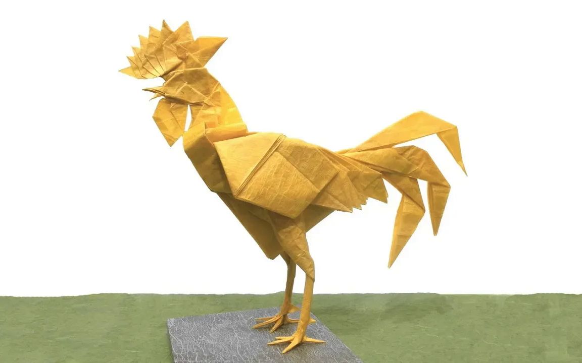 折纸复杂立体的公鸡图片