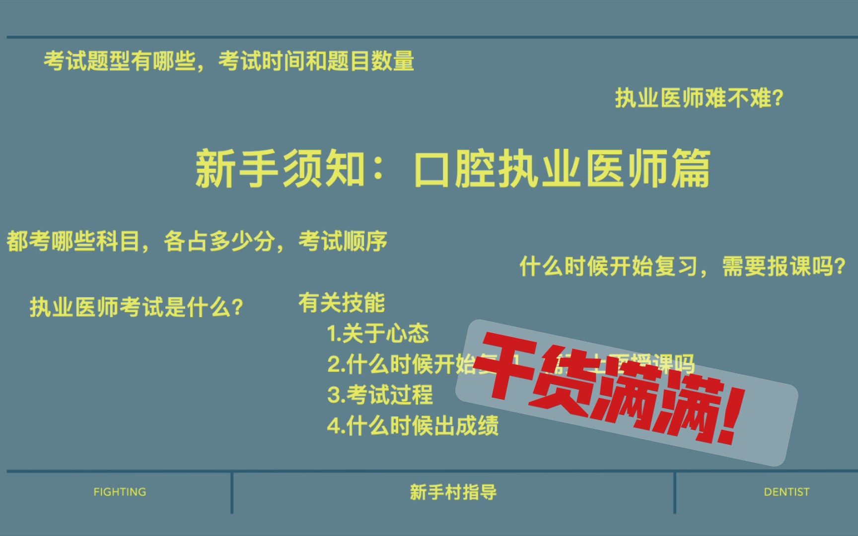 口腔执业医师考试必看!2021年考试通过小医生的经验分享!(1/3)哔哩哔哩bilibili