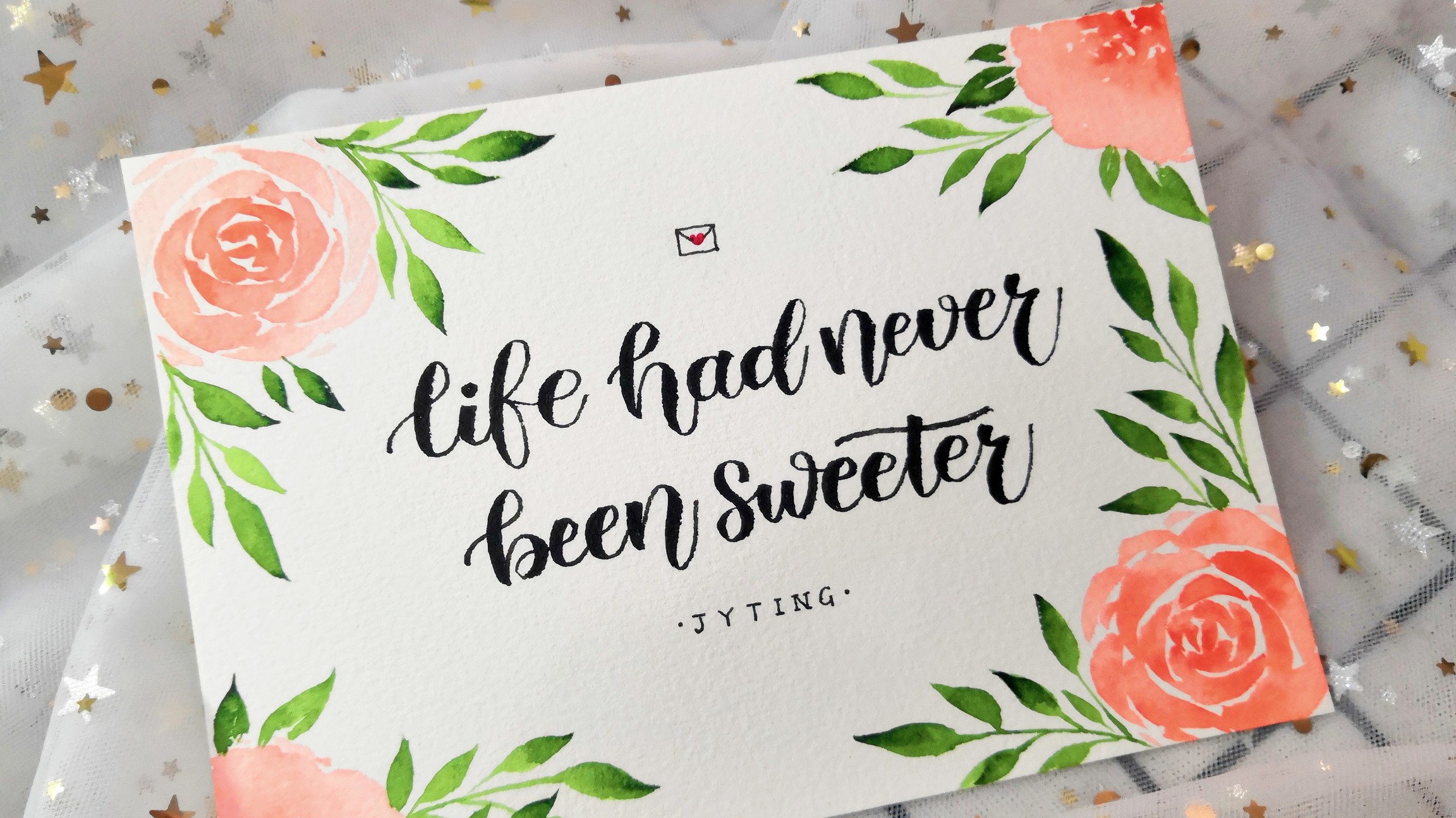 超简单的水彩手绘卡片教程,一起画起来叭