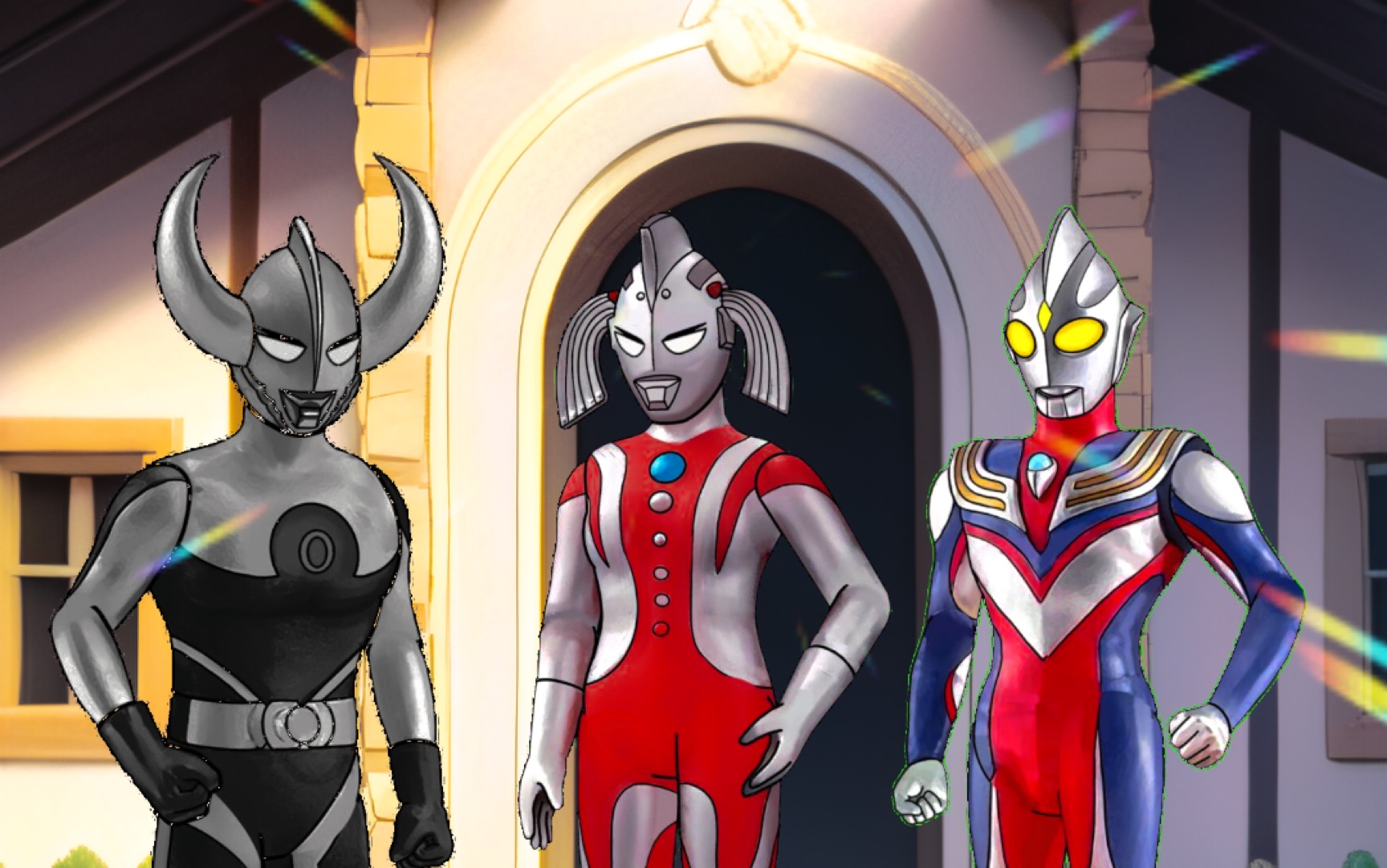 奥特之母帮助奥特之父解除混沌状态