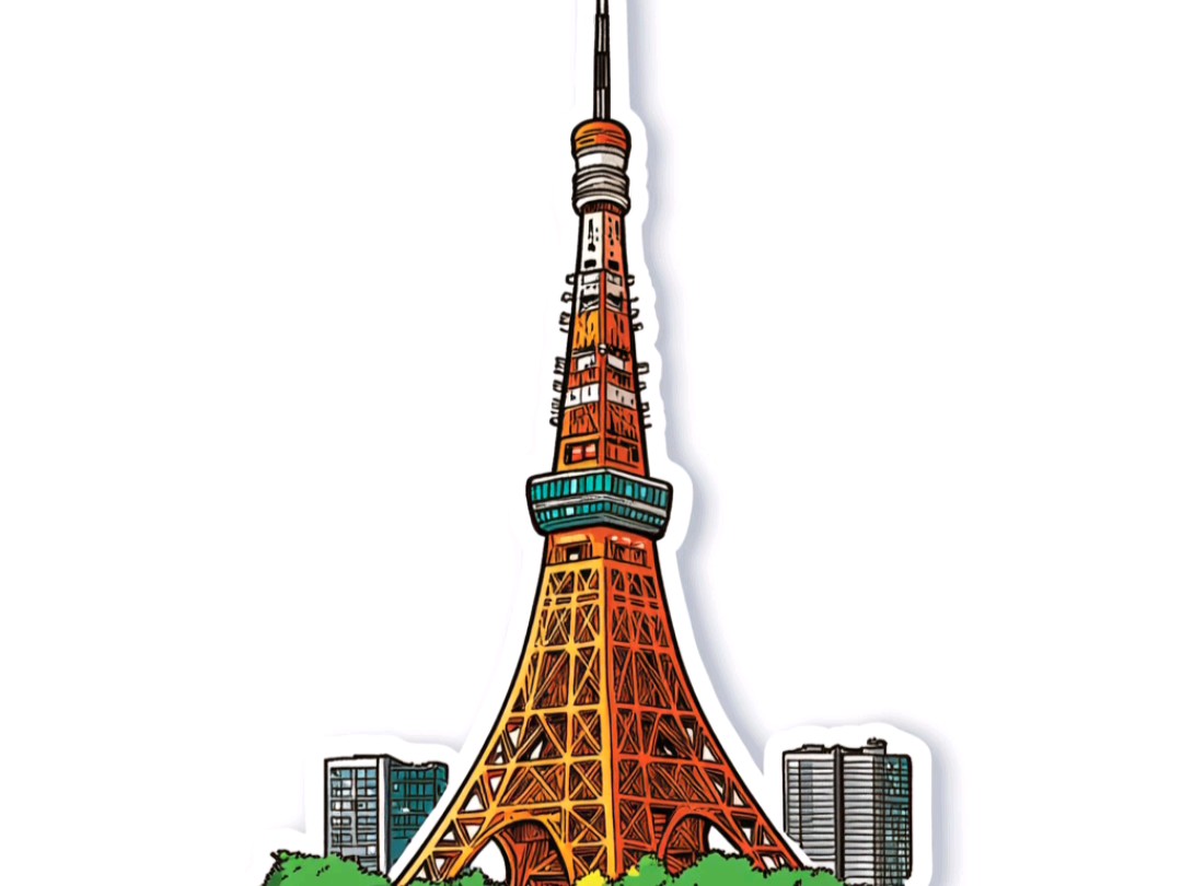 城市地标logo插画之日本