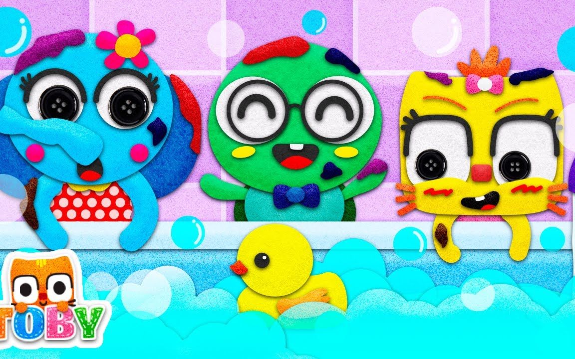 [图]【Toby and Friends英文儿歌】Bath Song 洗澡歌 | Learn For Kids |