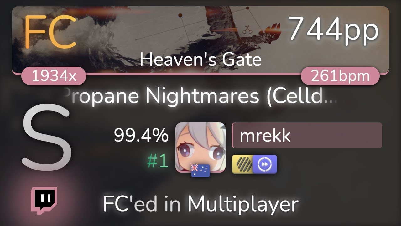 [图][Live] mrekk | Pendulum - Propane Nightmares (Celldweller) [Heaven's Gate] +HDDT