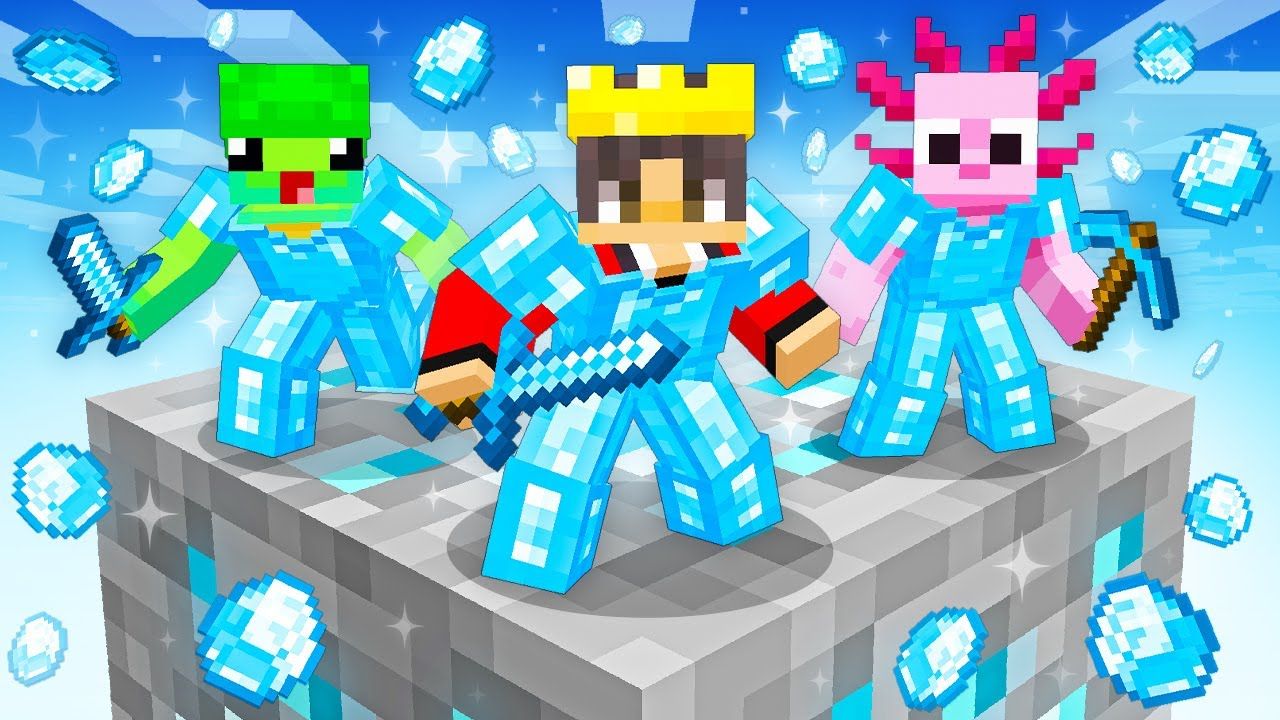 在 minecraft 中生存一个钻石块!