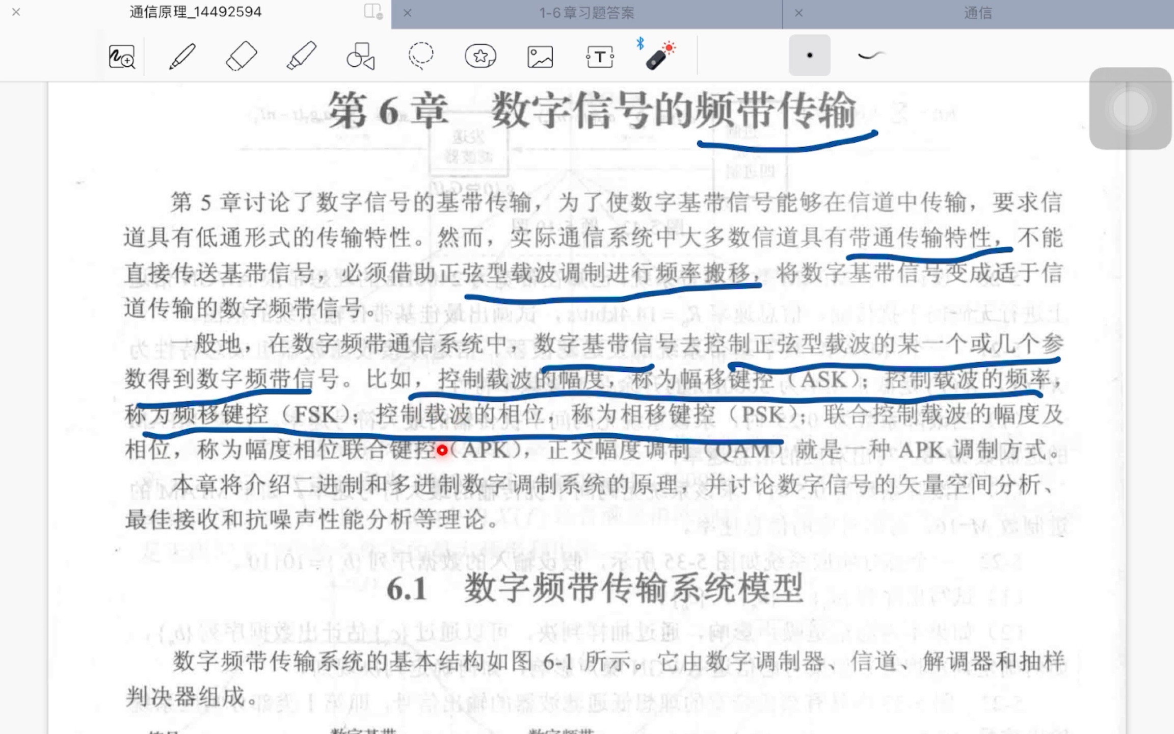 通信原理张祖凡 第六章数字调制知识点 数字调制原因 ASK PSK FSK 误比特率 键控法 功率谱哔哩哔哩bilibili