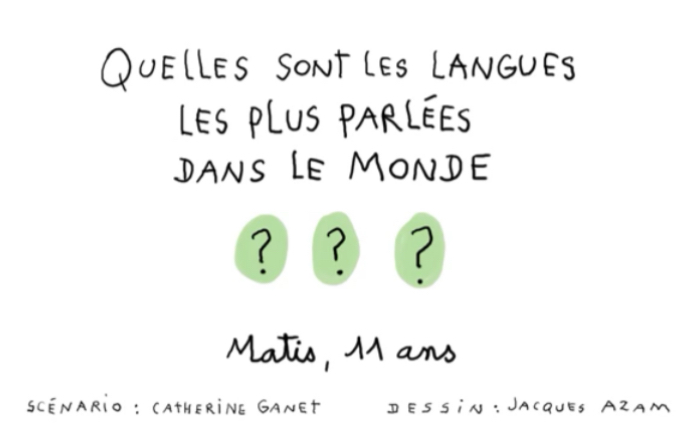 [图][Un jour une question] Quelles sont les langues les plus parlées dans le monde?