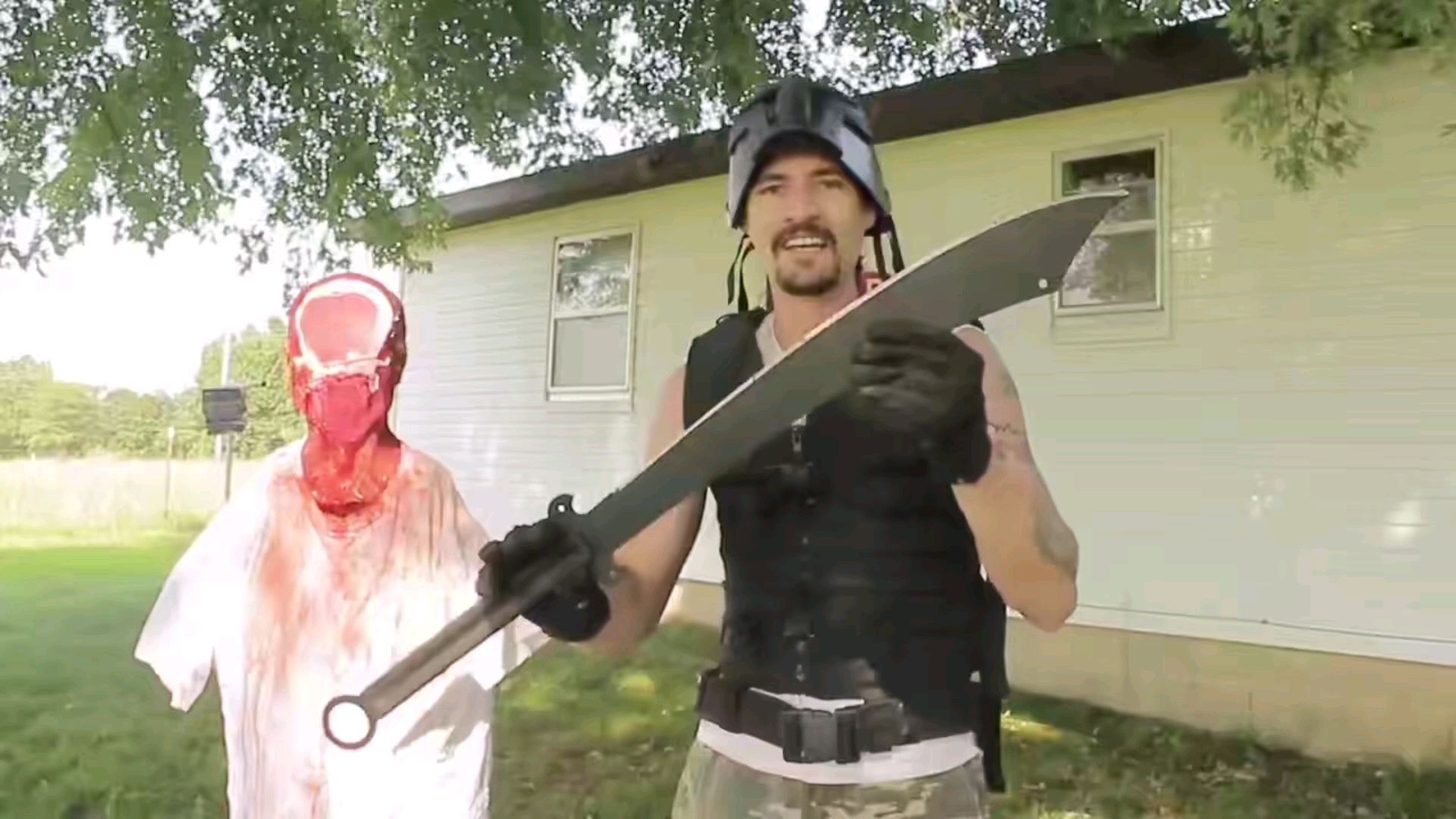 冷钢97tchs 29军抗战大刀全长:968mm刃长