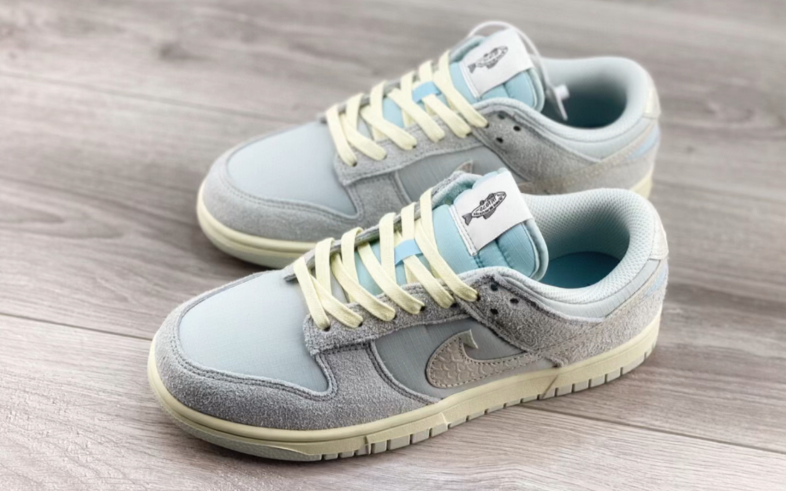 耐克 nike dunk low fishing beaverton 1972 白灰纹低帮运动鞋dv7210