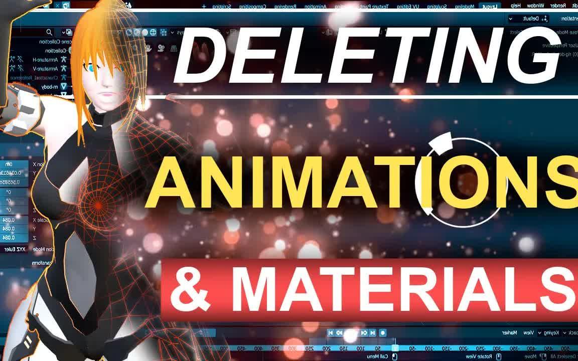 [图]iBlender中文版插件Delete Static Channels 教程Blender 2.83：删除无用的动画和材料（正确）Blender