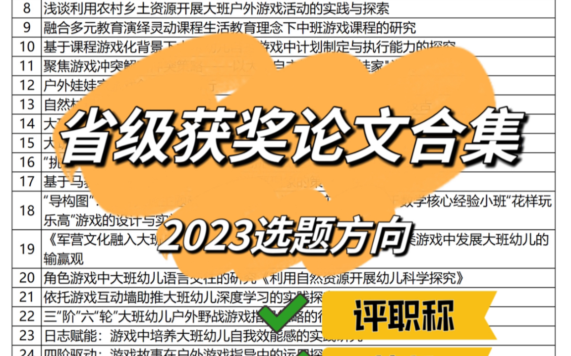 一等奖论文题目,幼儿园教师,学前教育论文可分享.教学专题征文、德育专题征文一等奖的题目,可为幼儿园一线教师论文写作提供参考哔哩哔哩bilibili